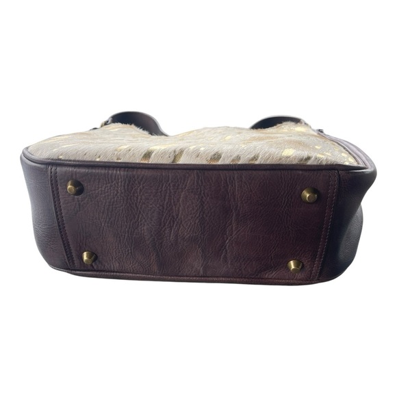 Nocona Conceal Carry Women’s Bag AspenTote Spotted Foil Calf Hair Leopard Strap - Picture 11 of 14